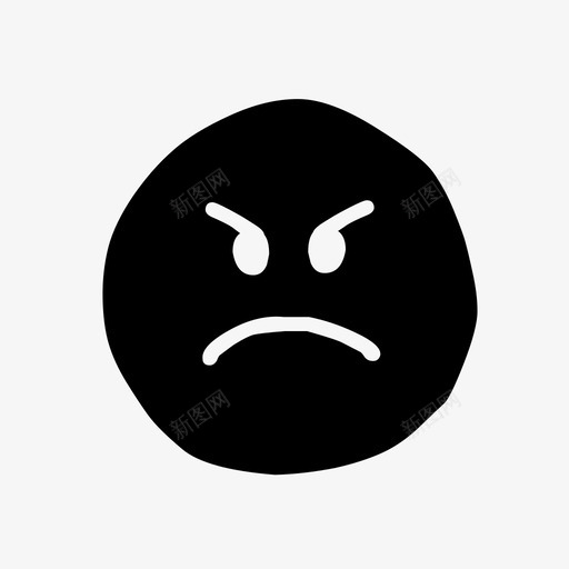 愤怒情绪化表情图标svg_新图网 https://ixintu.com emojis modd 微笑 情绪化 愤怒 犹豫 脸 表情