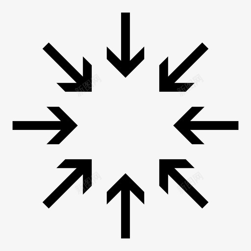 居中按点图标svg_新图网 https://ixintu.com 中间 内部 压缩 圆形 居中 影响 折叠 按 点 箭头 调整大小