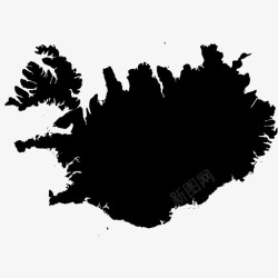 北欧冰岛北欧地图图标高清图片