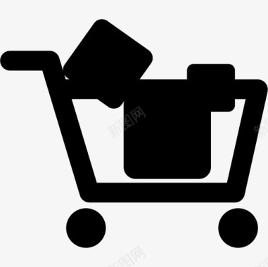 购物车内有物品商业基本图标图标