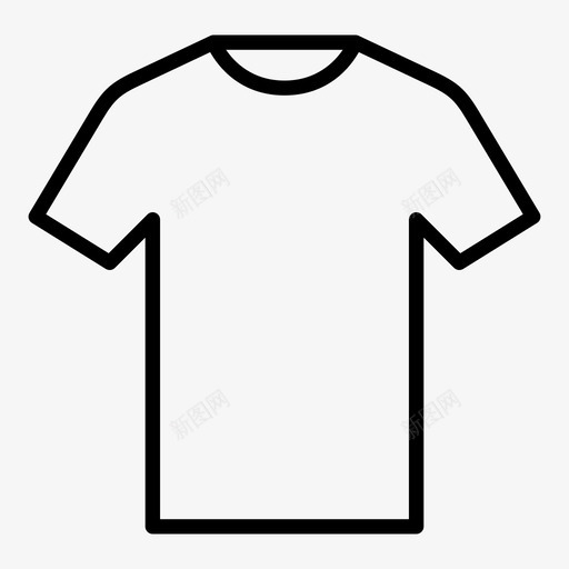 T恤上衣袖子图标svg_新图网 https://ixintu.com T恤 上衣 时尚 棉质 衣服 袖子 领子
