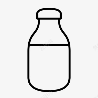牛奶瓶牛奶饮料图标图标