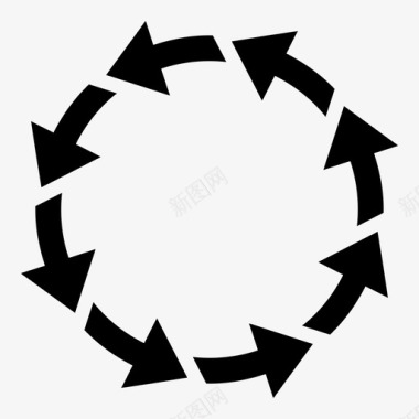 循环同步旋转图标图标
