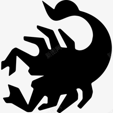 天蝎座黑色的形状符号符号空间图标图标