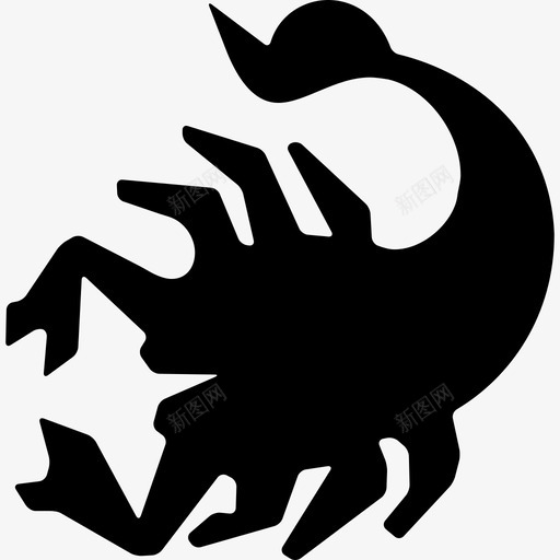 天蝎座黑色的形状符号符号空间图标svg_新图网 https://ixintu.com 天蝎座黑色的形状符号 空间图标 符号