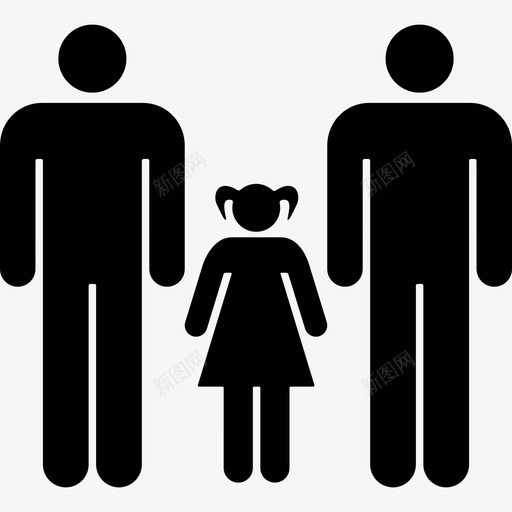 男人带着一个女儿熟悉的群体人物图标svg_新图网 https://ixintu.com 人物 家庭偶像 熟悉的群体 男人带着一个女儿