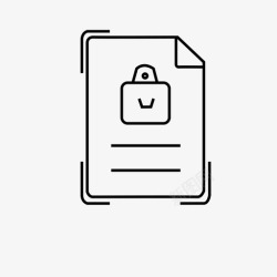 文件号文件锁安全文件机密图标高清图片