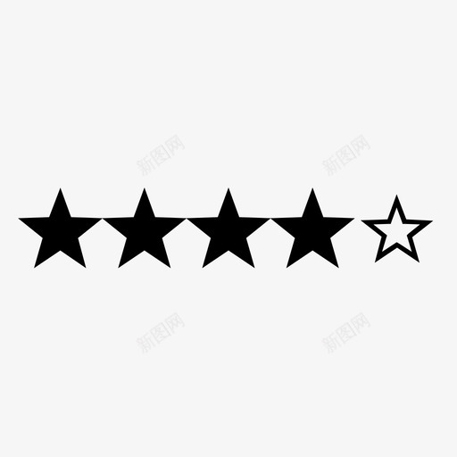评级减法星级图标svg_新图网 https://ixintu.com 4星 减法 另一个 多个 工会 星级 最爱 添加 评级 评级星级