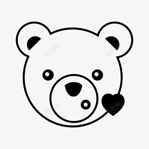 吻符号开始图标svg_新图网 https://ixintu.com 信息 可爱的吻 吻 开始 数据 熊 熊的情感图标 符号 简历 脸 表情 运输