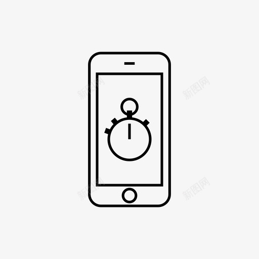 智能手机计时器分钟手机图标svg_新图网 https://ixintu.com 分钟 手机 时间 智能手机1倍厚 智能手机计时器 秒表