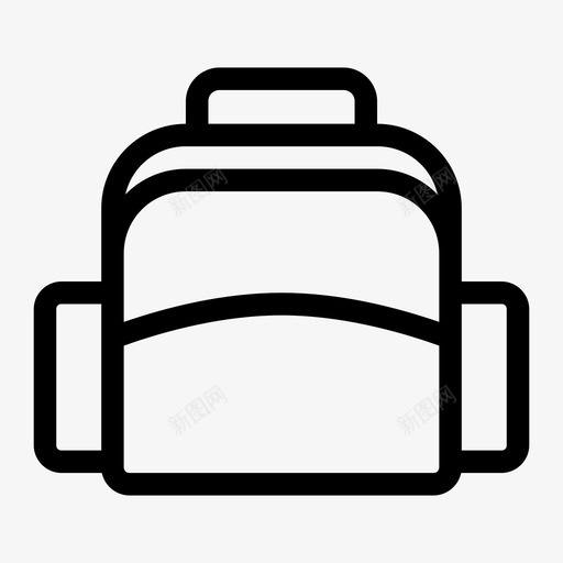 书包袋子容器图标svg_新图网 https://ixintu.com 中型 书包 学生 容器 背包 行李架 袋子