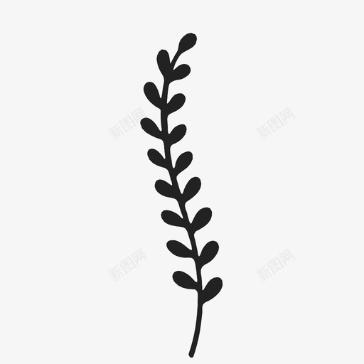 叶茎植物图标svg_新图网 https://ixintu.com 叶 图案 手绘 树干 植物 生长 绿色 自然 花卉 茎