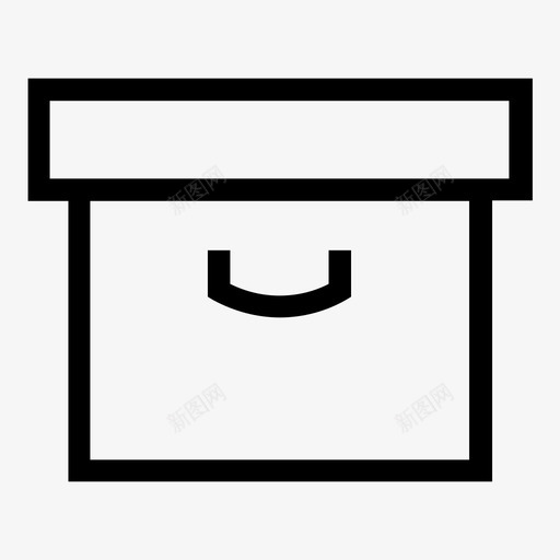 箱加包装图标svg_新图网 https://ixintu.com 办公室 加 包装 忽略 指示 检查 移动 箱 纸板箱 联合