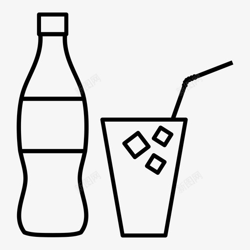 饮料汽水瓶提神图标svg_新图网 https://ixintu.com 可乐 市场部线图标 提神 杯子 柠檬水 汽水瓶 液体 软饮料 饮料