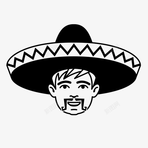 墨西哥人乡村舞蹈图标svg_新图网 https://ixintu.com 乡村 墨西哥 墨西哥人 帽子 拉穆尔特 男人 胡子 舞蹈 西班牙语