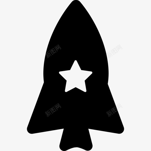带恒星的火箭运输工具外层空间图标svg_新图网 https://ixintu.com 外层空间 带恒星的火箭 运输工具