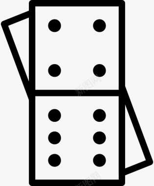 多米诺骨牌简历棋子图标图标