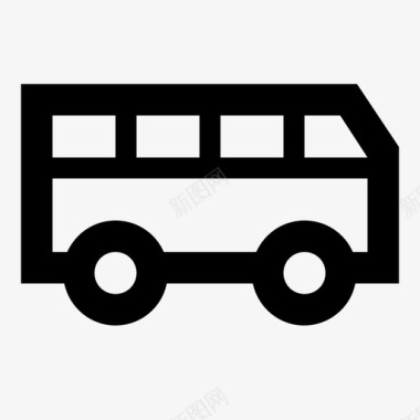 公共汽车交通工具面包车图标图标