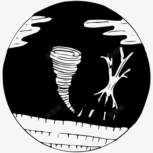 龙卷风推力威胁图标svg_新图网 https://ixintu.com 云 危险 天空 威胁 手绘 推力 旋转 风景 龙卷风