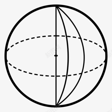 球形楔块对称形状图标图标