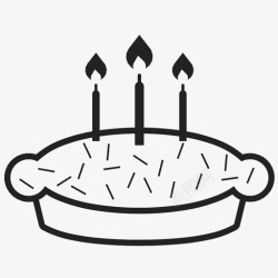 圣诞帽唱歌蜡烛生日蛋糕唱歌礼物图标高清图片