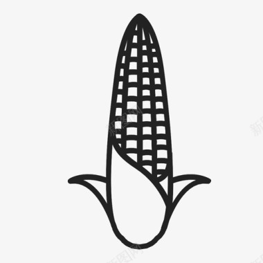 玉米粗制农场图标图标