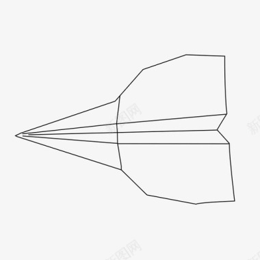 纸飞机纸折叠折纸图标图标