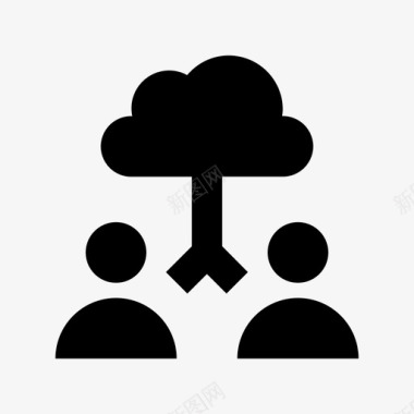 云用户存储云社交媒体图标图标