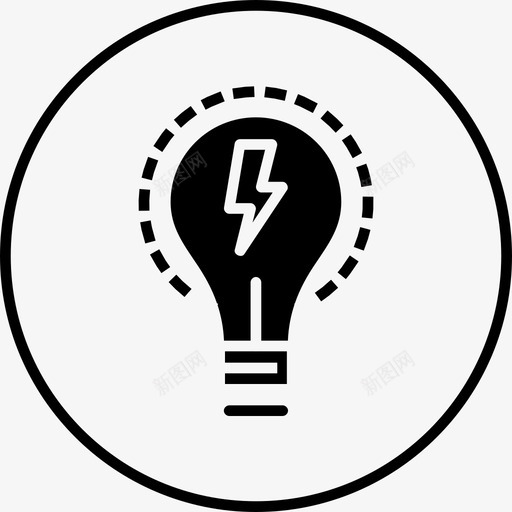 创新深思熟虑光线图标svg_新图网 https://ixintu.com 光线 创新 前卫 想法 想象力 搜索引擎优化开发圆坚实的第一卷 深思熟虑 灯泡 电力 突破性 网页 能源