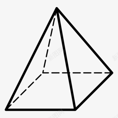 方形棱锥体标记转发图标图标