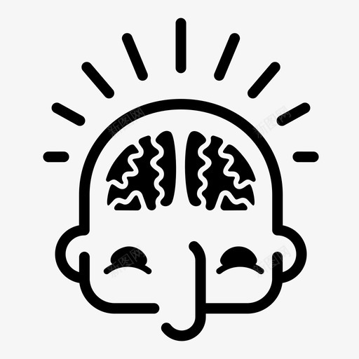 思考的人大脑和思考图标svg_新图网 https://ixintu.com 大脑和思考 思考的人