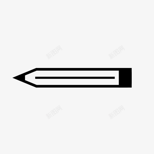 铅笔尖笔窄笔图标svg_新图网 https://ixintu.com 书写 书写用具 学校 尖笔 数学 橡皮擦 窄笔 绘图 铅 铅笔