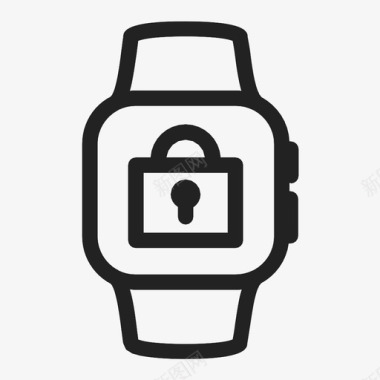 智能手表锁联合安全图标图标