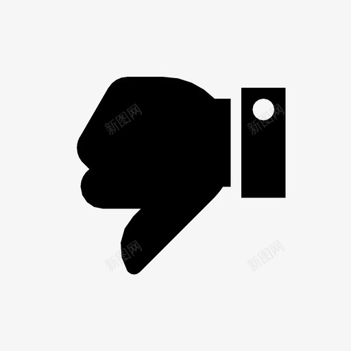 大拇指朝下不手势图标svg_新图网 https://ixintu.com 不 不喜欢 不好 不赞成 大拇指朝下 手势