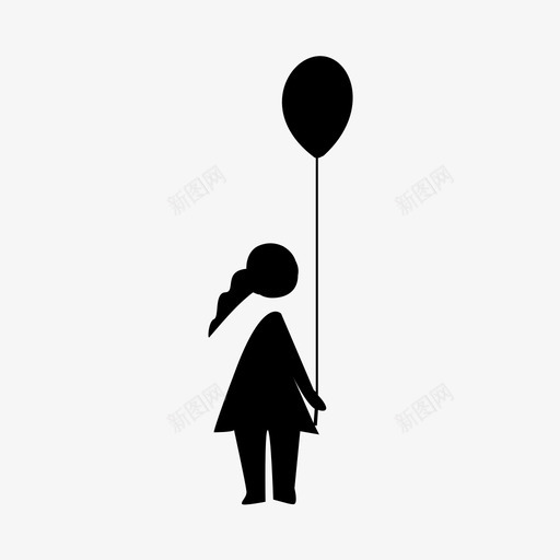 女孩带气球脉冲玩图标svg_新图网 https://ixintu.com 互联网 人 儿童 女孩带气球 建筑人 振荡 无线 玩 脉冲 通讯