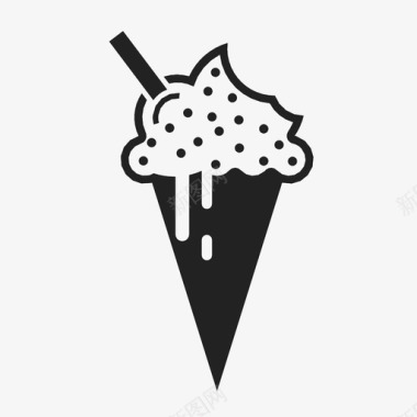 冰淇淋筒夏天糖图标图标