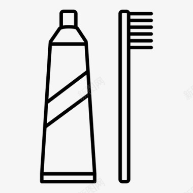 个人卫生牙刷整洁图标图标