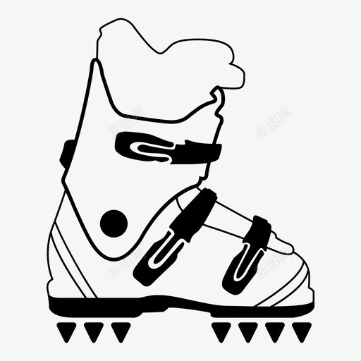 冰靴冬季运动宽图标svg_新图网 https://ixintu.com 一代 兰皮尼 冬季运动 冰靴 宽 时尚 毛德林 滑雪鞋技术 蛋糕 远足