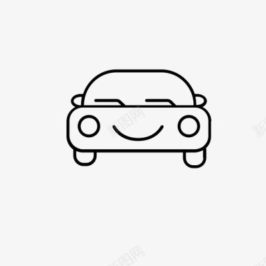 快乐汽车微笑智能图标图标
