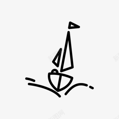 帆船游艇风图标图标