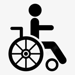 电动轮椅轮椅助残器座椅图标高清图片