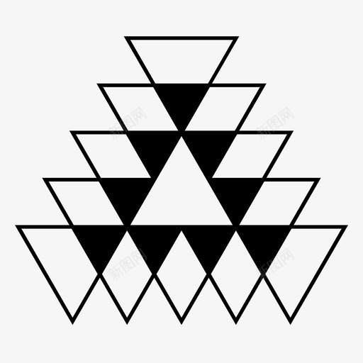 三角形组合覆盖图标svg_新图网 https://ixintu.com 三角形 几何形状 图案 堆叠 天顶 点 组合 覆盖 金字塔