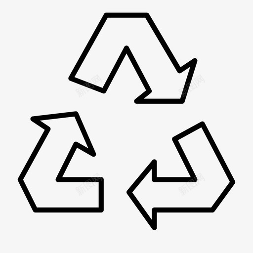 回收再制作重做图标svg_新图网 https://ixintu.com 再利用 再制作 回收 循环 环保 生态 知名图标瘦 绿色 重做
