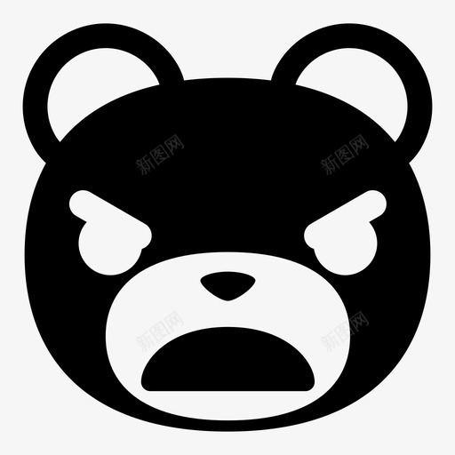 熊生气自然干扰图标svg_新图网 https://ixintu.com 干扰 打扰 激怒 熊生气 熊表情符号 自然 表情符号 野生动物