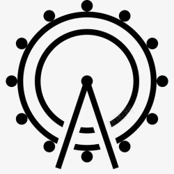 伦敦公园摩天轮主题公园旋转图标高清图片