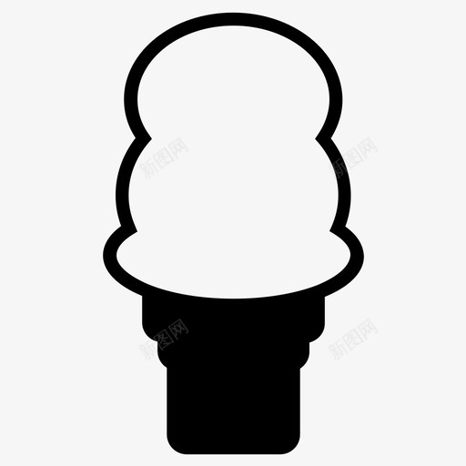 冰淇淋筒补充品派图标svg_新图网 https://ixintu.com 冰淇淋 冰淇淋筒 双勺 派 清洁 甜点 美味 蛋糕 补充品