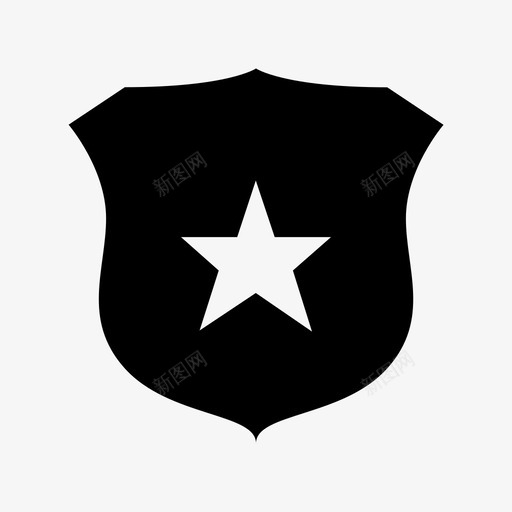 警徽犯罪和安全材料标图标svg_新图网 https://ixintu.com 犯罪和安全材料设计图标 警徽