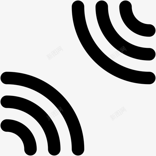 广播通信收听图标svg_新图网 https://ixintu.com wifi youtube 声音 广播 手表 收听 电视 连接 通信