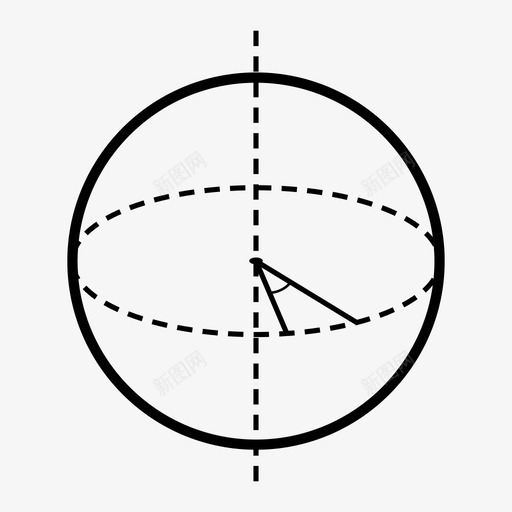 球形楔块3d绘图图标svg_新图网 https://ixintu.com 3d 形状 技术图纸 楔块 球形楔块 绘图