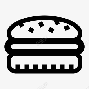 汉堡包华堡餐图标图标